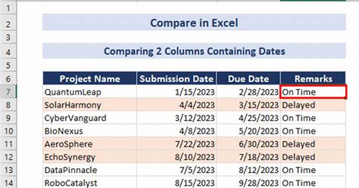 Excel Comparing Dates Error