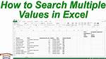 Excel Function Searching Multiple Rows