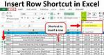 Excel Insert Row Shortcut