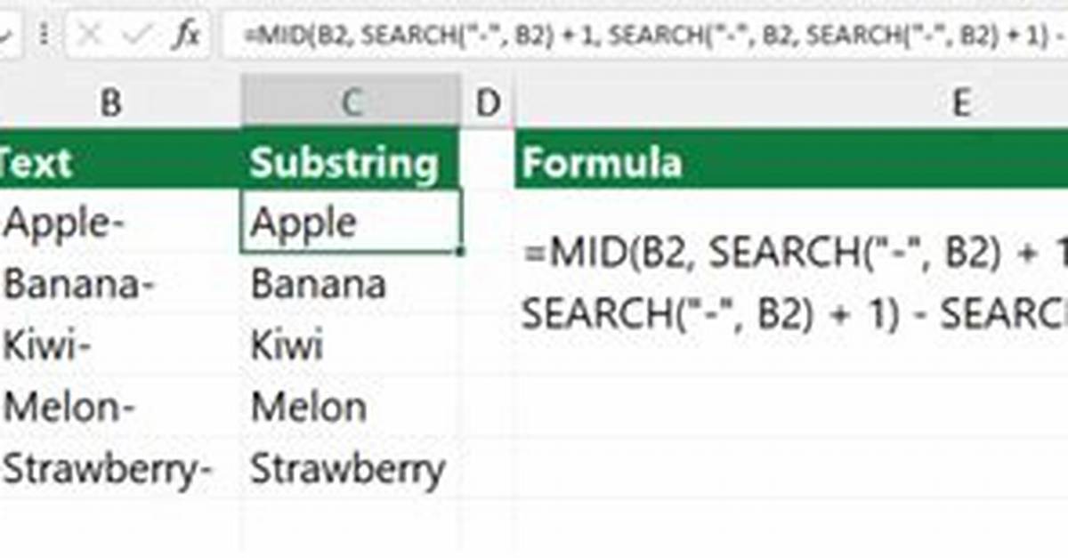 Excel Substring Between Two Characters (One of Which Is Second Instance)