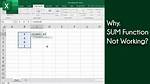 Excel Sum Function Is Not Working (Shows 0), but Using Addition (+) Works