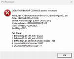 Exception Error C0000005 in Vc++