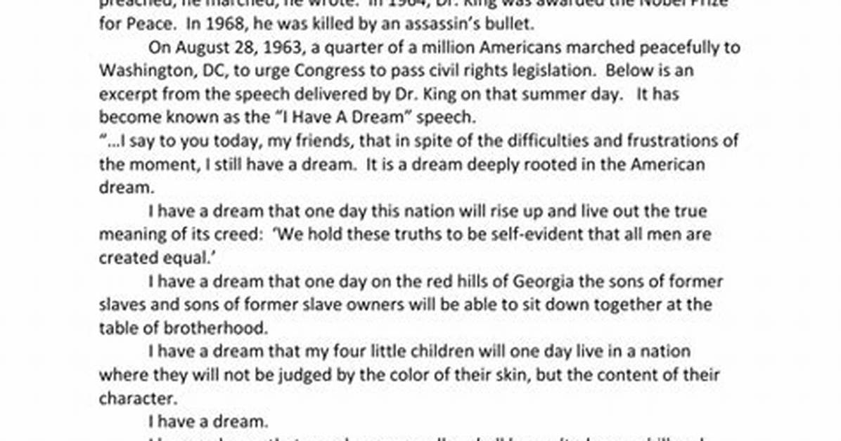 Excerpt from a Speech