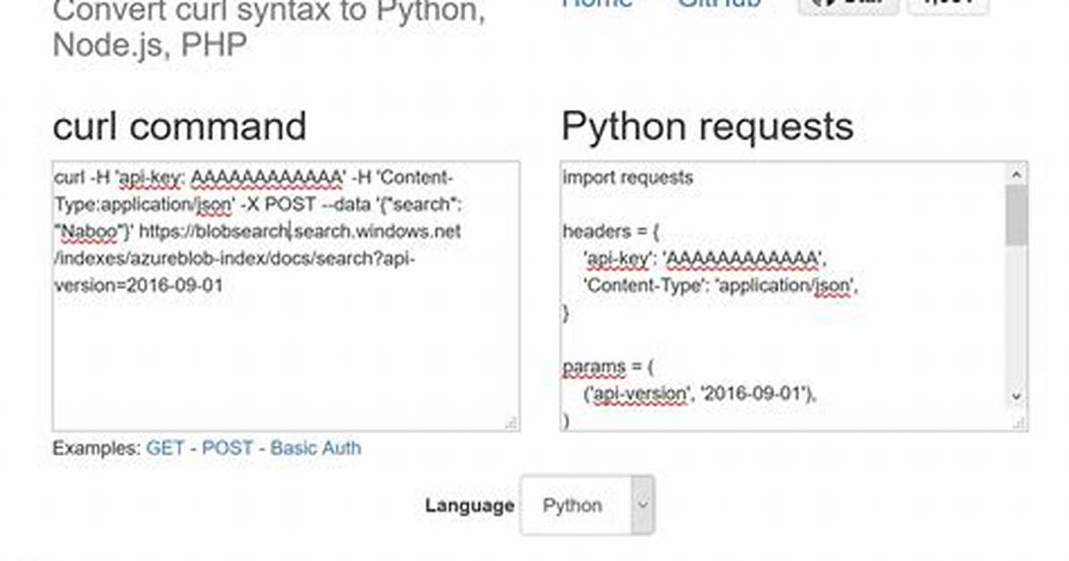 Execute Curl Command Within a Python Script