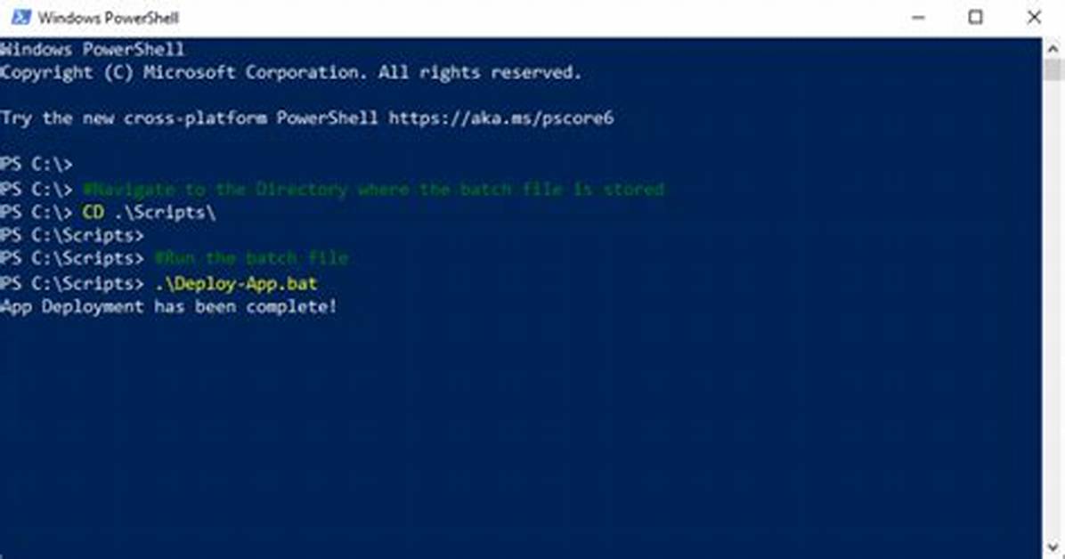 Executing a Powershell Script Through Batch File