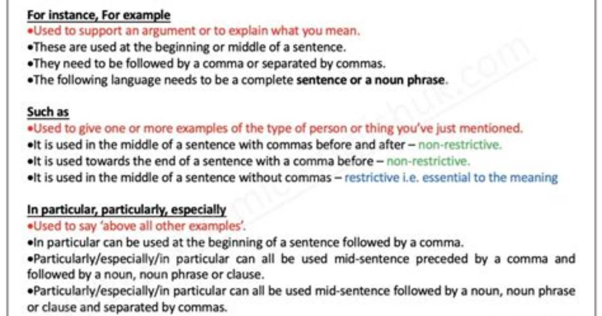 Exemplification