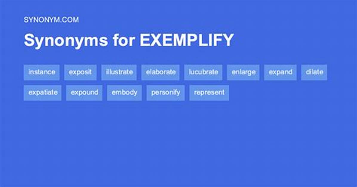 Exemplify Synonym