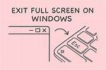 Exit Full Screen Computer Key