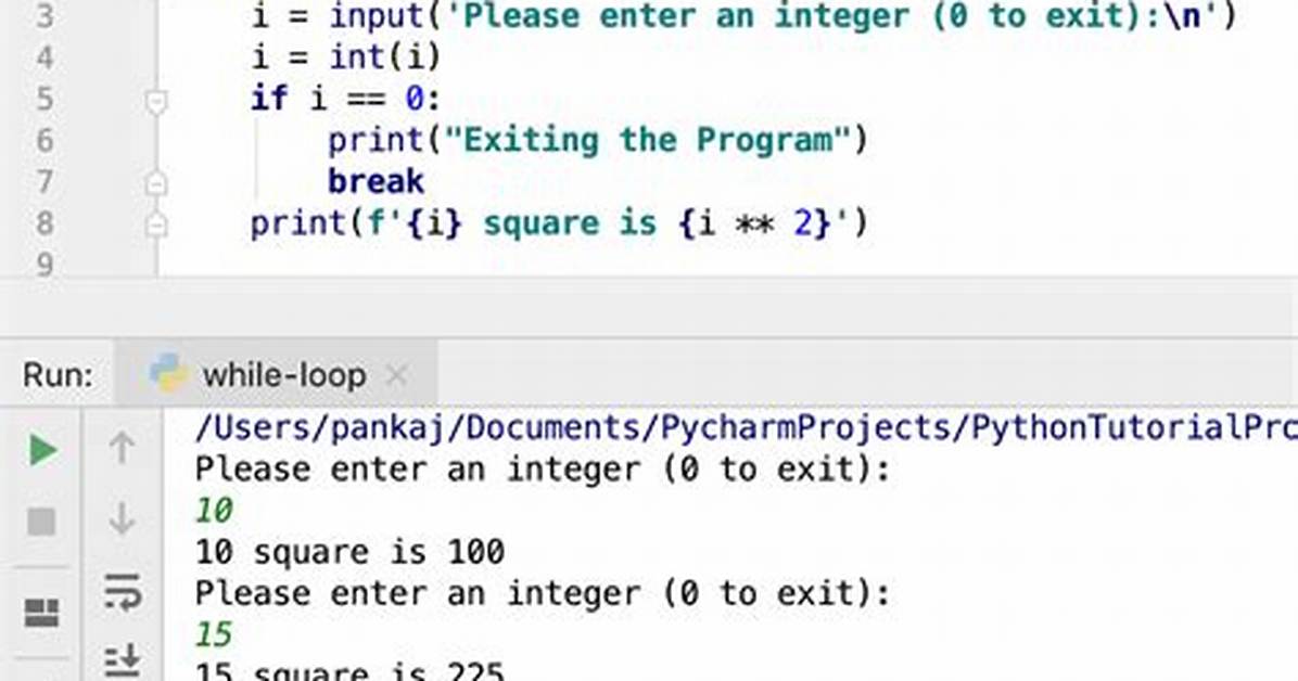 Exit While Loop in Python