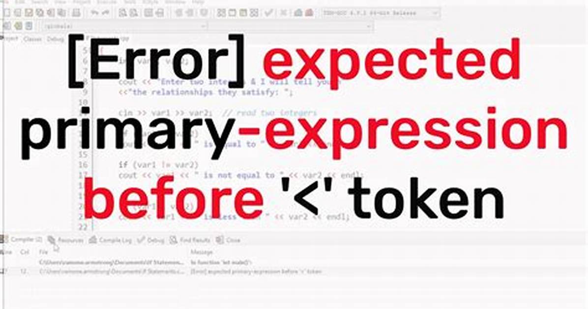 "Expected Expression Before ' { ' Token"
