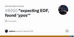 Expecting Eof, Found ''