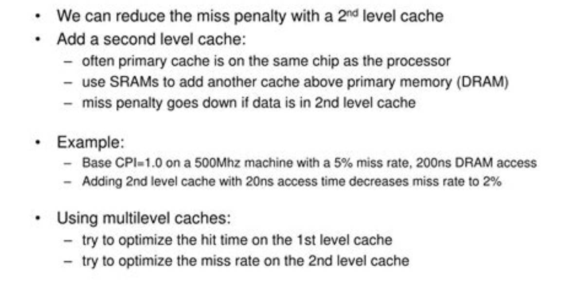 Explaining 2Nd Level Cache