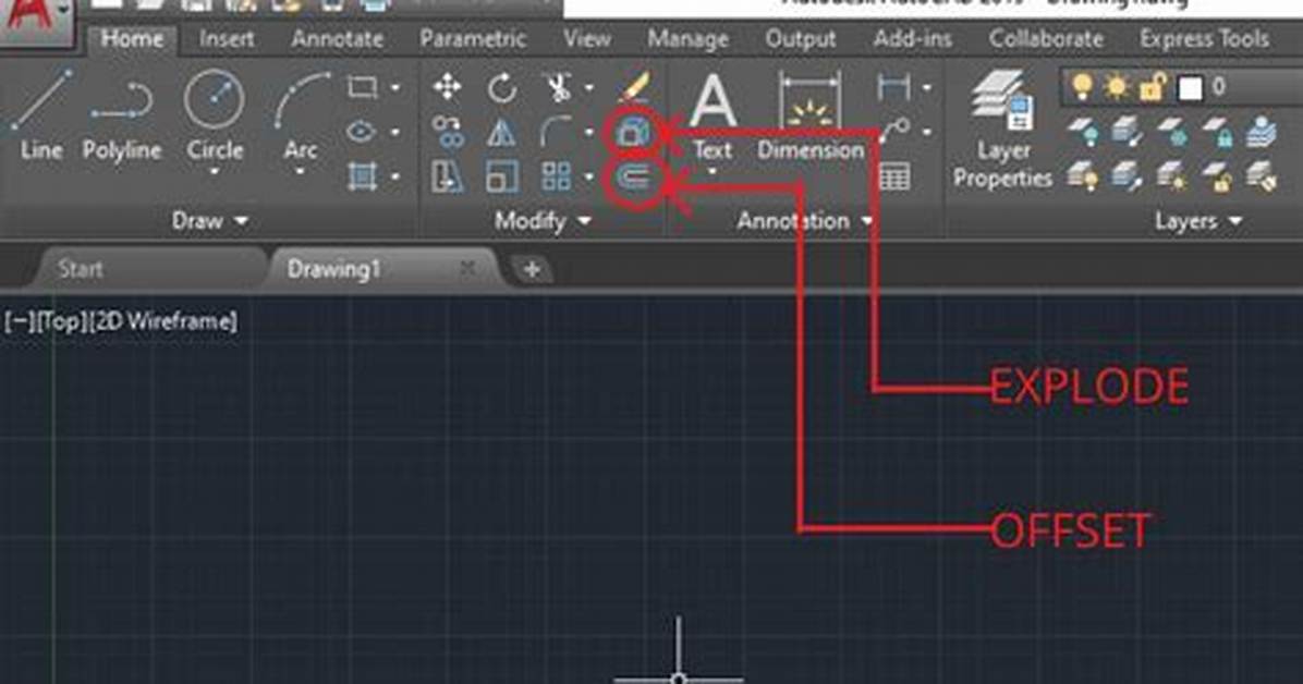Explode Command Is Located in Which Menu