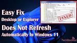 Explorer Does Not Auto-Refresh