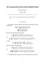 Exponential Function as an Infinite Product