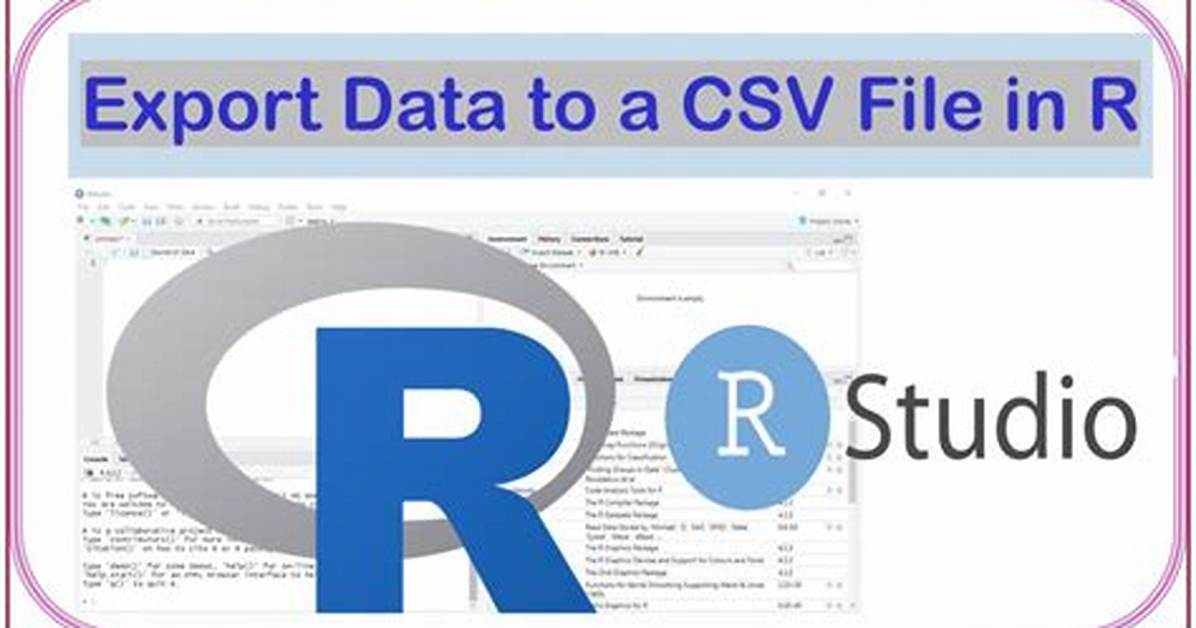 Export to Csv R