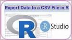 Export to Csv R