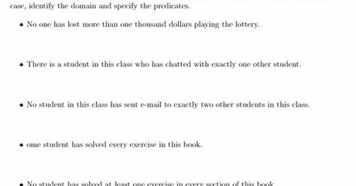 Express the Statements Using Quantifiers