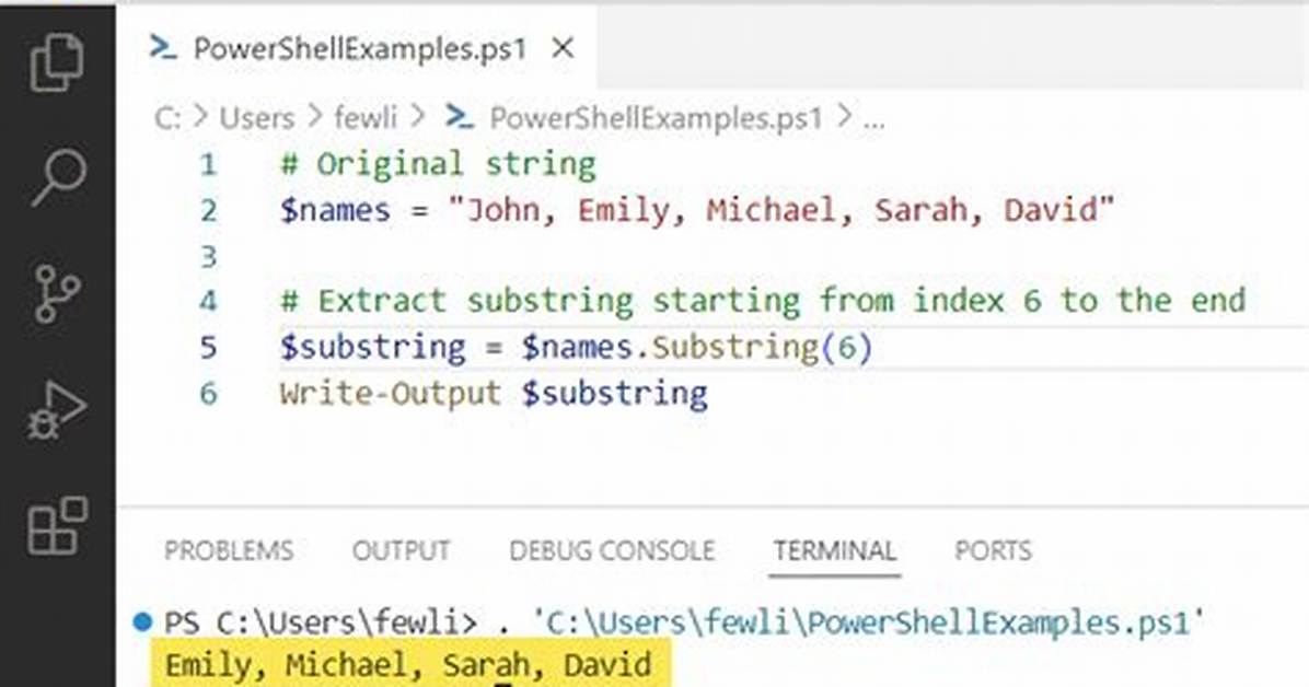 Extract a Substring Using Powershell