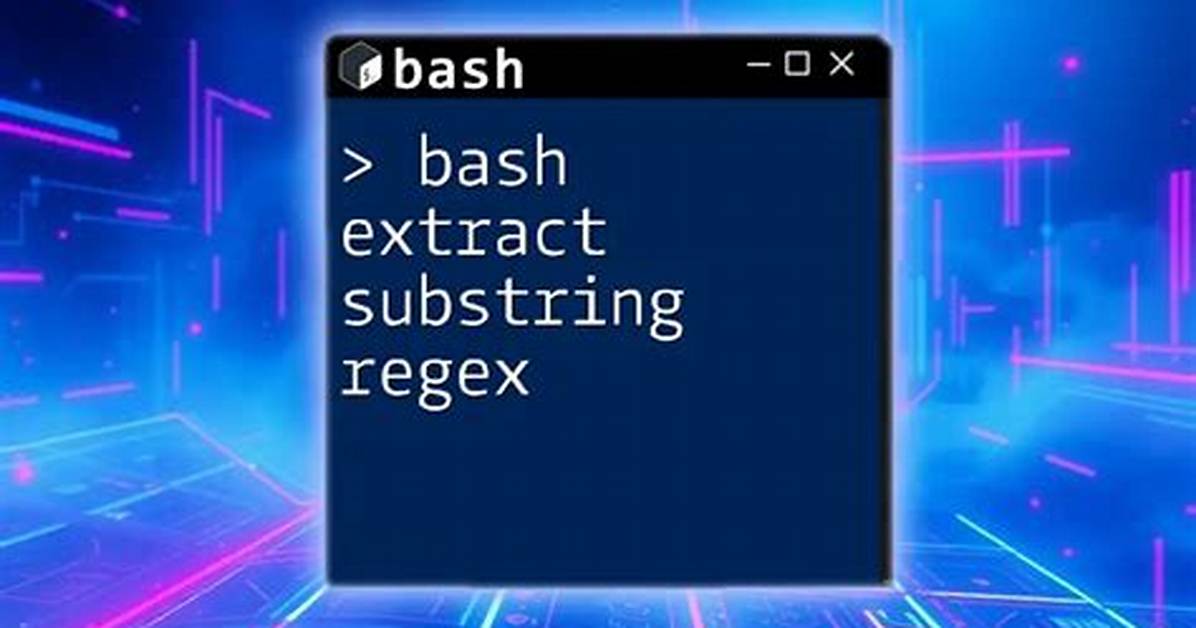 Extract Substring Using Regexp in Plain Bash