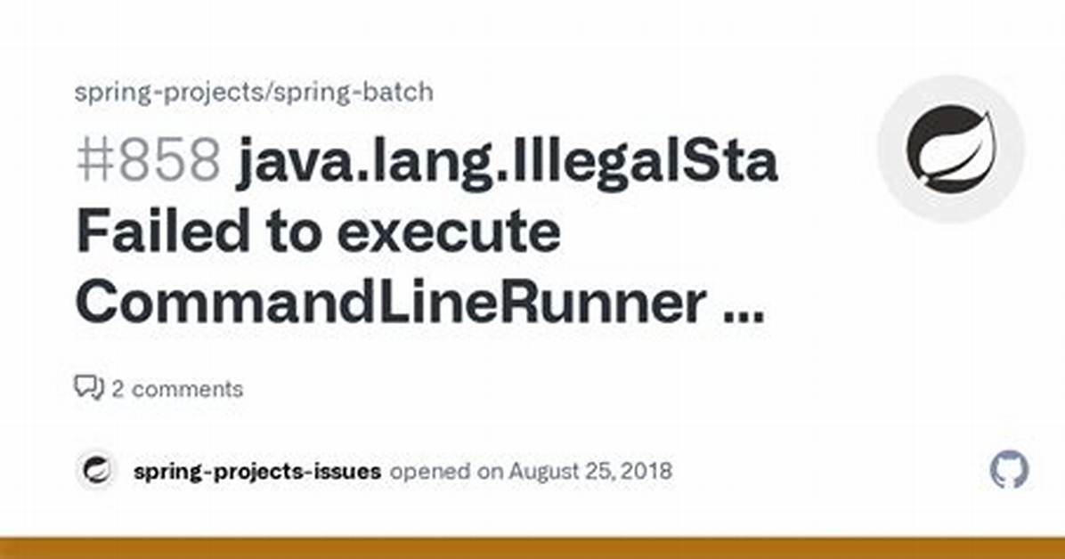 Failed to Execute Commandlinerunner - Spring Batch