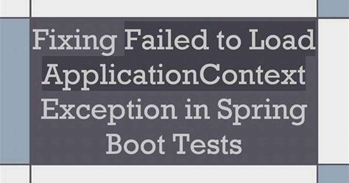 Failed to Load Applicationcontext When Running Integration Tests