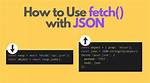Fetch: Post Json Data