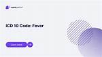 Fever Icd 10 Code