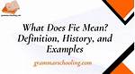 Fie Definition