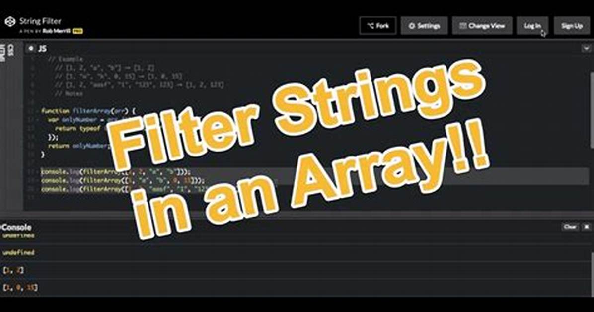 Filter Strings in Array Based on Content (Filter Search Value)