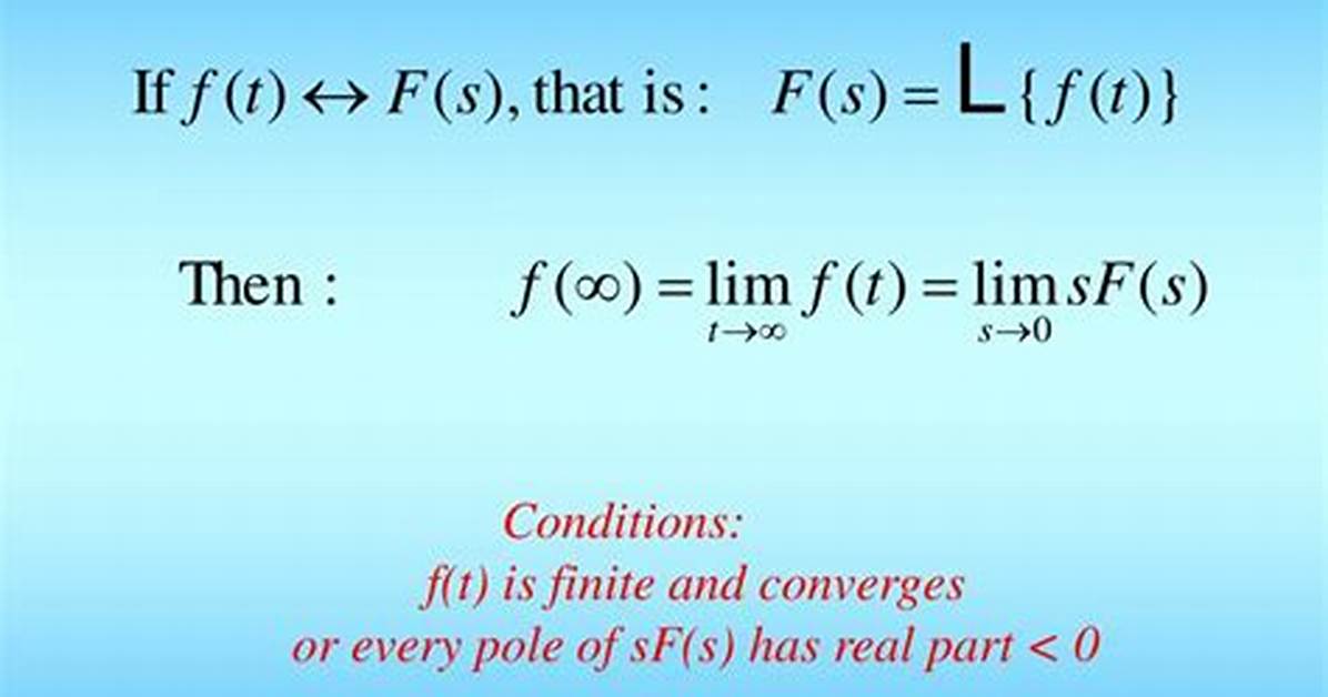 Final Value Theorem for Closed System
