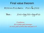 Final Value Theorem for Closed System