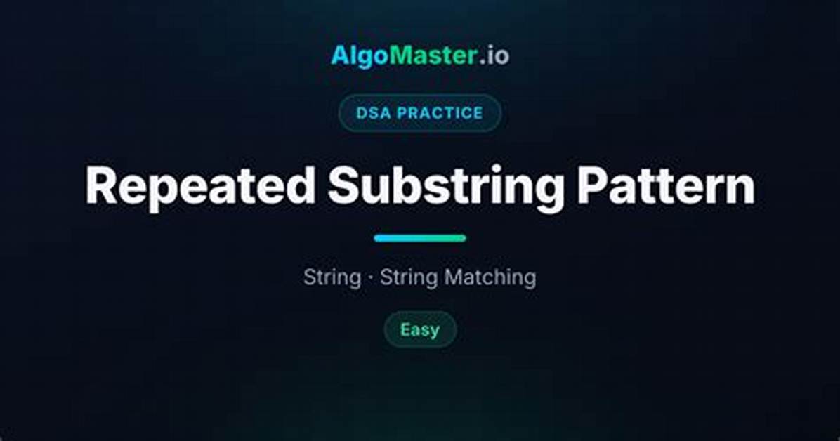 Find a Repeated Substring Pattern in a Given String