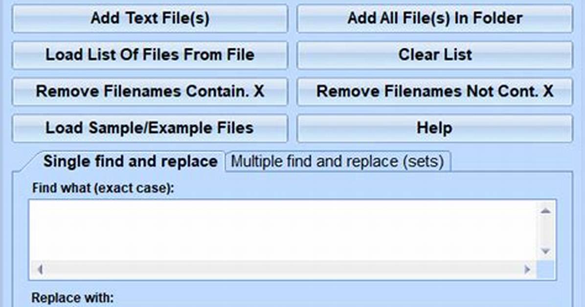 Find and Replace Text in Multiple Files