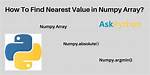 Find Nearest Value in Numpy Array