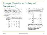 Find Orthogonal Complement