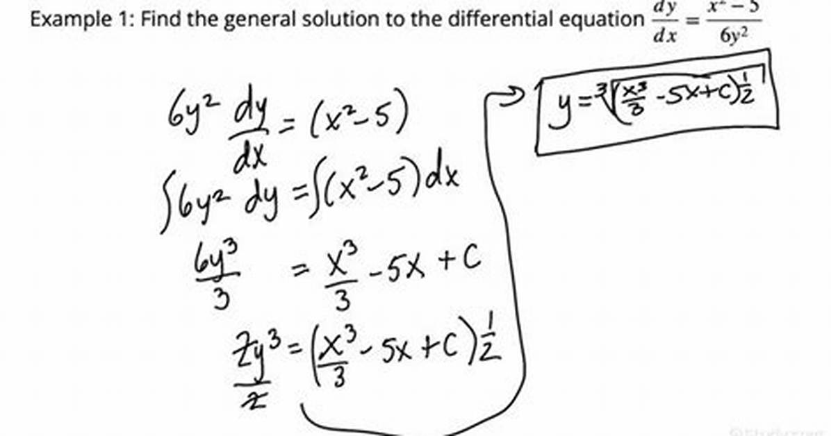 Finding Solution to a Differential Equation Given the Initial Condition