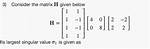 Finding the Largest Singular Value "Easily"