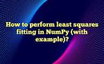 Fitting Data with Numpy