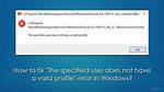Fix the Specified User Does Not Exist Error in Windows Server