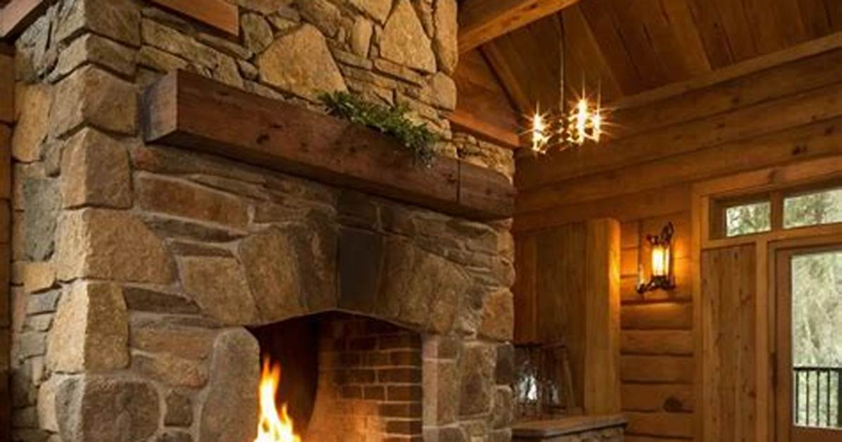 Flagstone Fireplace
