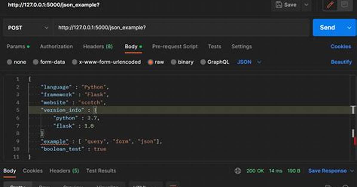 Flask Example with Post