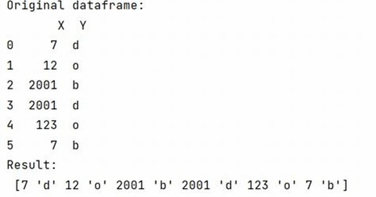 Flatten a Data Frame