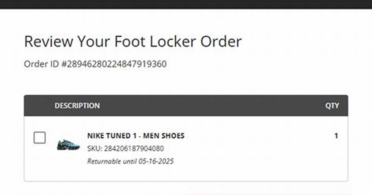 Footlocker Returns