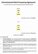 For Commissioned Data Processing?