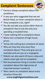 For Complaining Example Sentence?