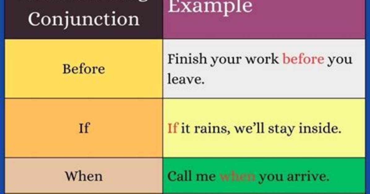 For Conjunction Sentence Examples?