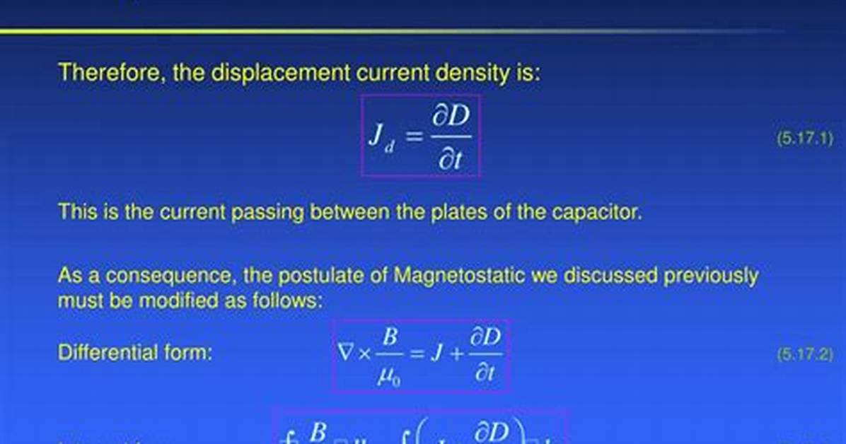 For Displacement Current Density?