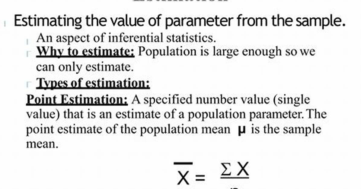For Estimating the Parameter?