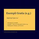 For Example Exempli Gratia?